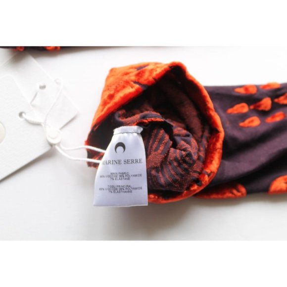 MARINE SERRE Geotic Sunburst Devore Stretch Woven Gloves - Picture 6 of 6